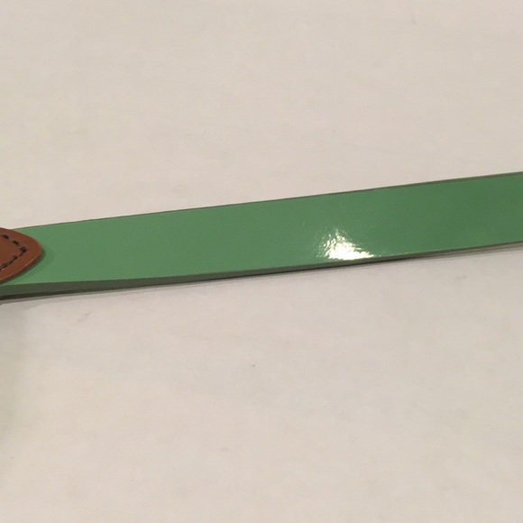 Fossil Mint Green Patent Leather Slim Belt Minimalist Career Size Medium - Picture 6 of 15